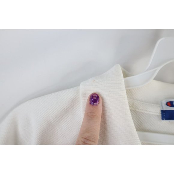 Vtg 90s Champion Mens XL Spell Out Ohio State University Golf Polo Shirt White - Picture 6 of 12